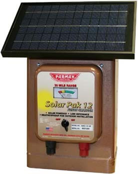 Parmak Magnum Solar-Pak 12 Low Impedance 12 Volt Battery Operated 30 Mile Range Electric Fence Charger MAG12-SP