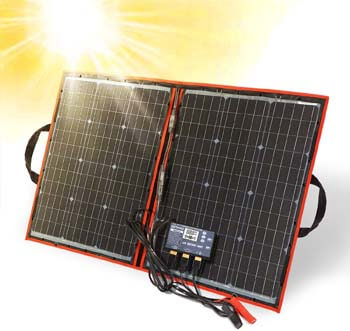 9. DOKIO 80 watt 12-volt Folding Solar Panel Kit