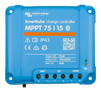 7. Victron SmartSolar Charge Controller with Built-in Bluetooth  MPPT 75/15 