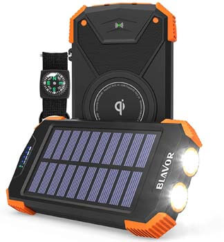 Solar Power Bank, Qi Portable Charger