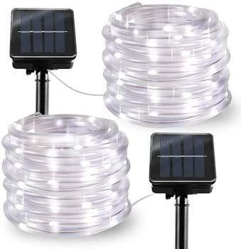 LiyuanQ Solar String Lights Outdoor Rope Lights