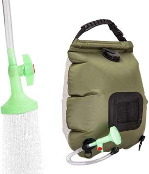 VIGLT Solar Shower Bag for Camping 5 Gallons/20L Summer Shower Bag