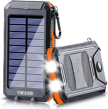 Solar Charger 20000mAh YOESOID Portable Solar Power Bank