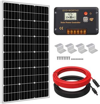 1. ECO-WORTHY 100-watts Solar Panel