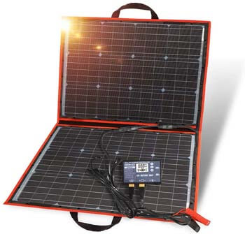 3. DOKIO 100W Portable Foldable Solar Panel Kit