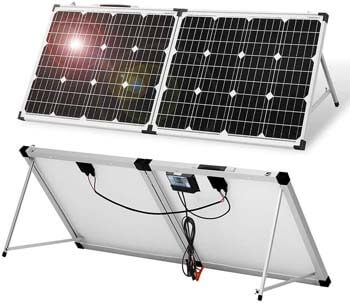 DOKIO Foldable Solar Panel 100 Watt Monocrystalline Solar Suitcase Portable