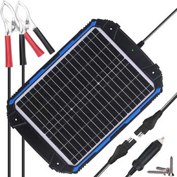 SUNER POWER Waterproof 12V Solar Battery Charger & Maintainer Pro