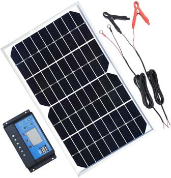 TP-solar Solar Panel Kit 10W 12V Monocrystalline Trickle Battery Charger Maintainer