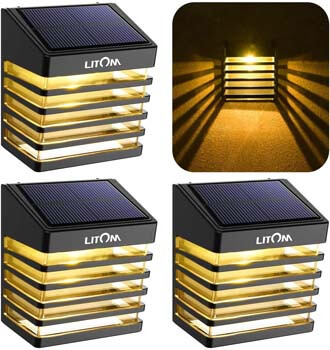 4. Litom Solar Fence Light with Premium LED