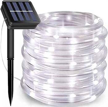 KUshopfast Solar Rope Lights, 66 Feet 200 LED 8 Modes Solar Rope String Lights
