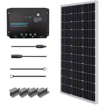 8. Renogy 100 Watts 12 Volts Monocrystalline Solar Starter Kit