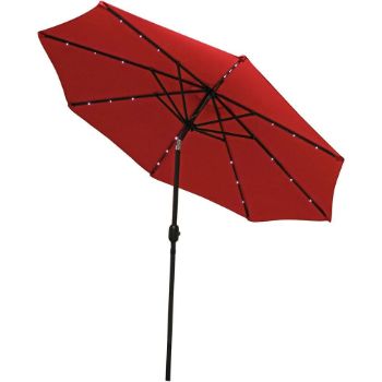 9. Sunnydaze Solar Outdoor Patio Umbrella