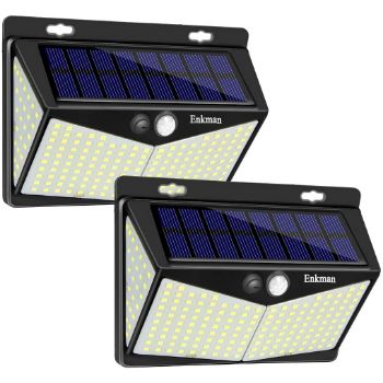 8. Enkman Solar Lights Outdoor 208 LED 