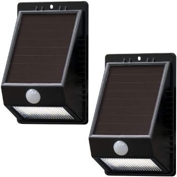 9. Amazon Basics Waterproof Solar-powered Motion Sensor Wall Light 
